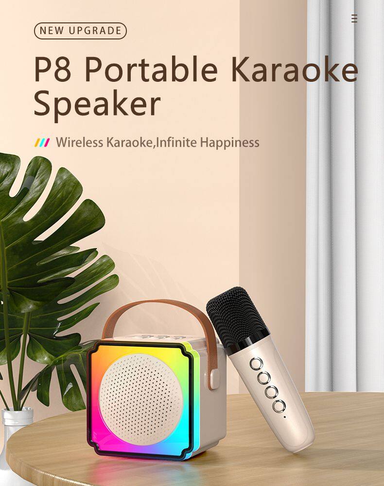 High Quality Mini Microphone Portable Outdoor Speaker With Wireless Mic for Home Ktv Party Karaoke System