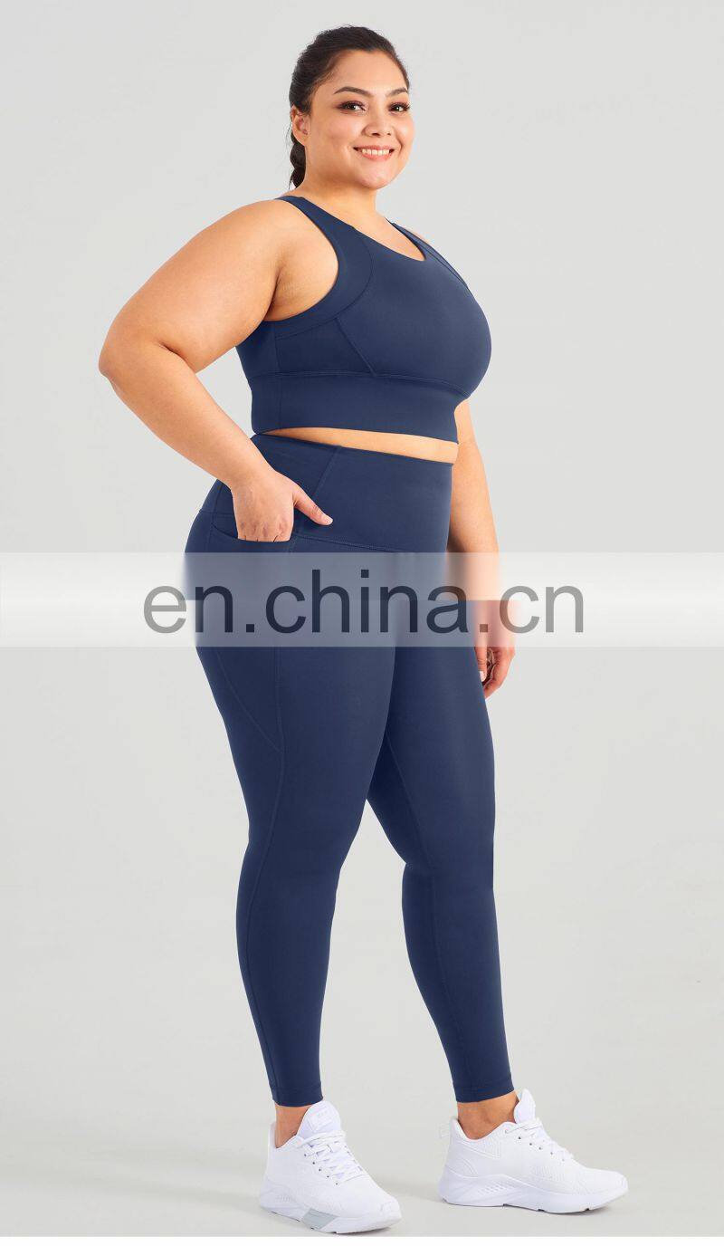Custom High Impact Workout Plus Size Yoga Bra Shockproof Supportive Women Tank Top