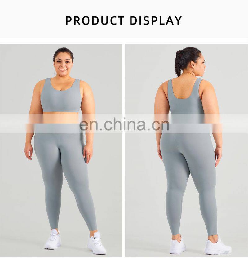2 Piece Women Breathable Yoga Sets Fitness Cloud Feeling Wear Plus Size Sport Suit