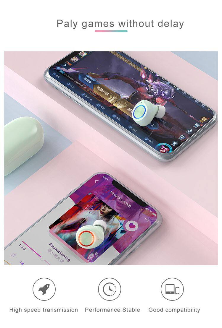 Free shipping hot products 2021 TW60 earphones bluetoot wireless 5.0 stereo sports TWS waterproof bluetoot headphone