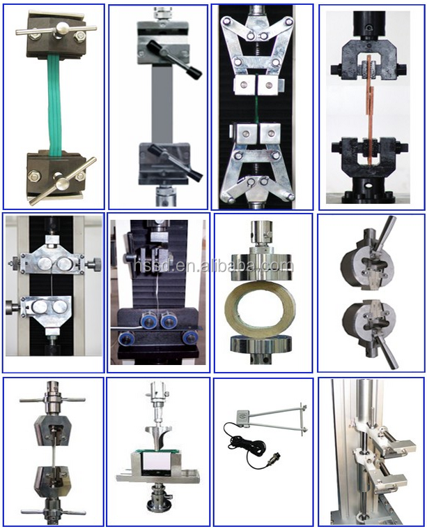 Electronic Universal Tensile Compression Peeling Testing Machine Grips and Fixtures