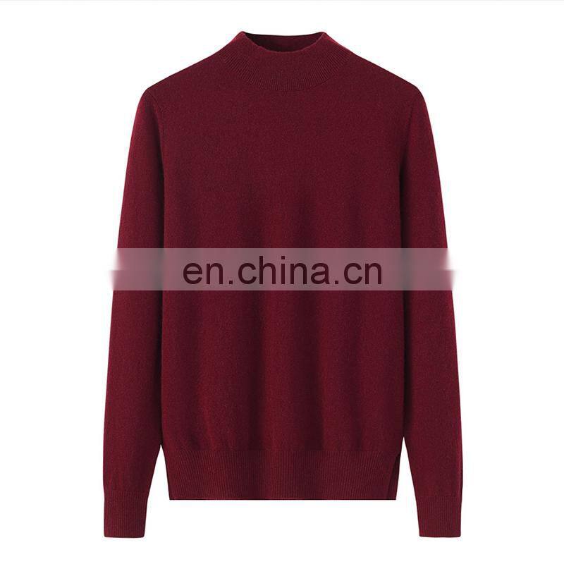 Women's Super Soft 12GG Pure Cashmere Pullover Sweater Stocks' Collection Plain Knit Sweater