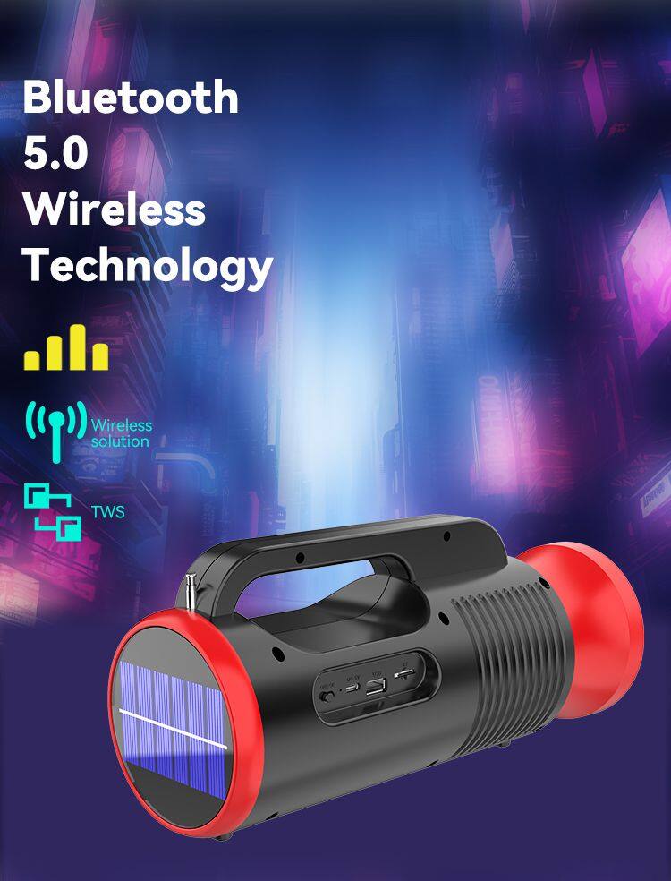 ZQS1352 OEM portable 3-inch speaker 8W power wireless bluetooth speaker with flashlight for outdoor