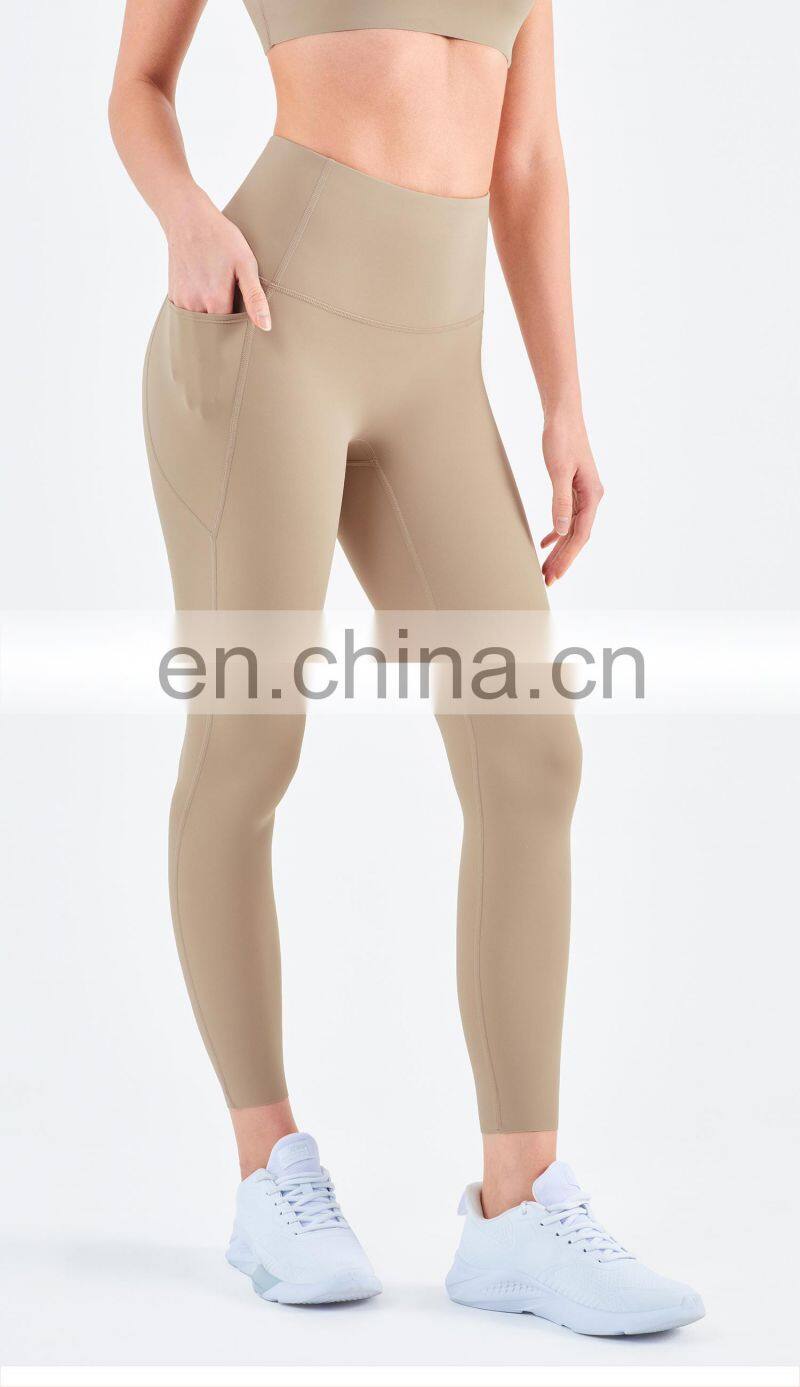 High Waist Yoga Leggings Women Recyclable Custom Gym Sports Pants With Pockets