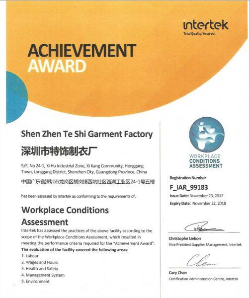 Shenzhen Te Shi Garment Factory company overview - view 3