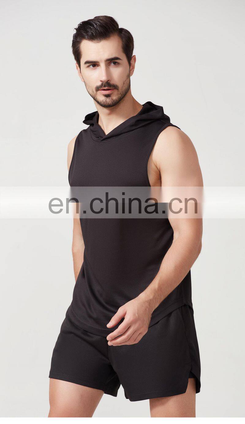 New Hooded Sports Vest Quick-Drying Basketball Shirt Outdoor Loose Casual Men's Tank Tops