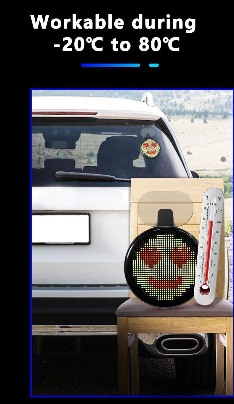 RGB 5V Car Windshield LED Screen New Devil's Eye Flexible Panel with APP Remote Control Scrolling Animated Eyes for Cars