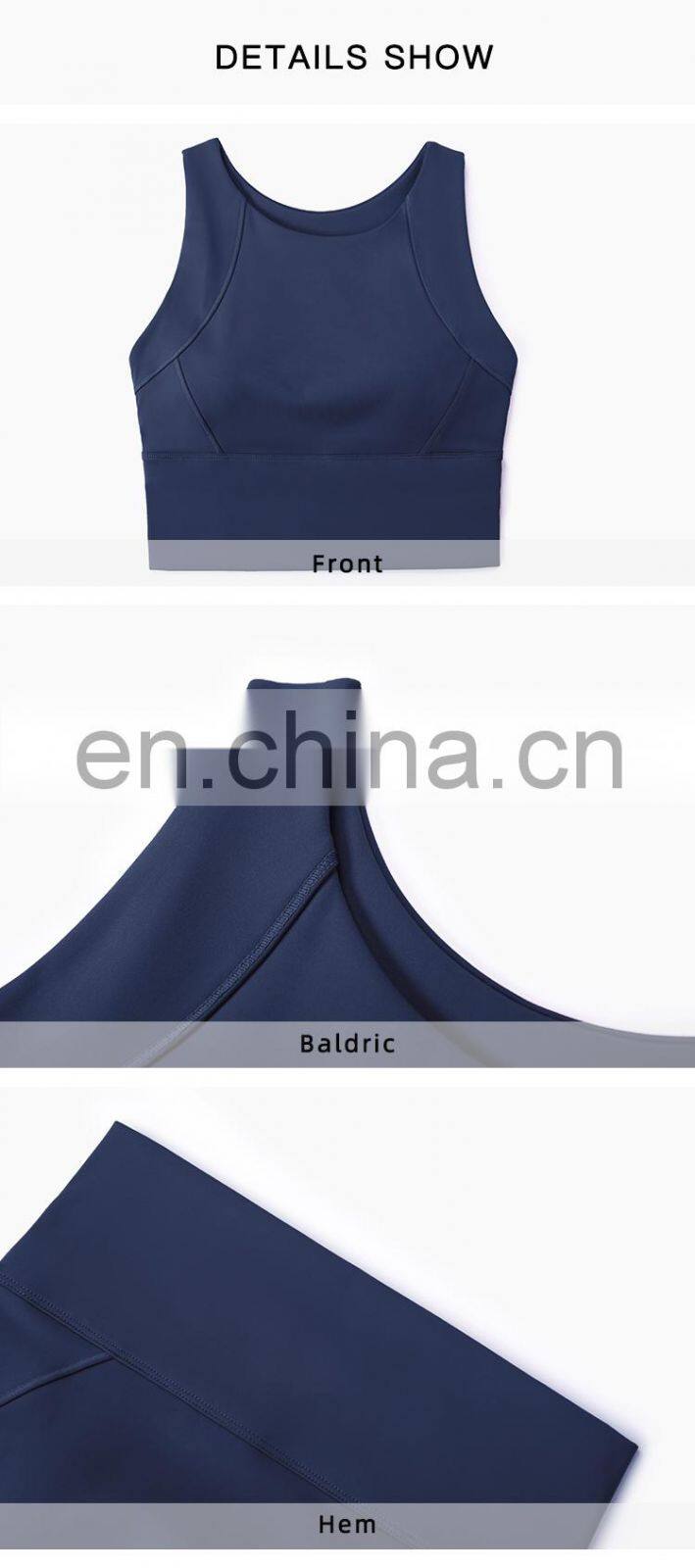 Custom High Impact Workout Plus Size Yoga Bra Shockproof Supportive Women Tank Top