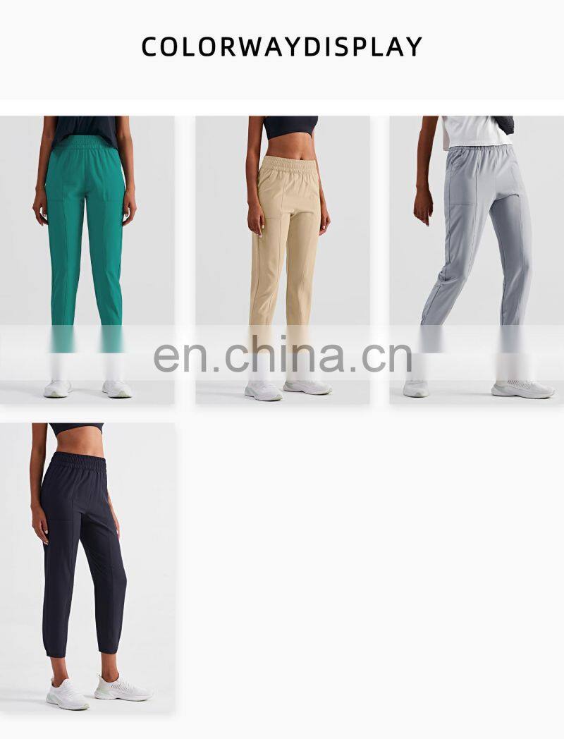 High Quality OEM Women Casual Joggers Pants Large Side Pocket Breathable Sweatpants