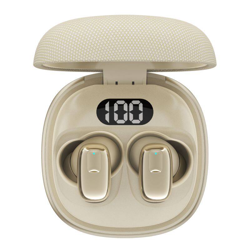 earphone colorful fabric wireless earphone TWS earbuds In-Ear Compact Headset Mini Wireless Headset with power display screen