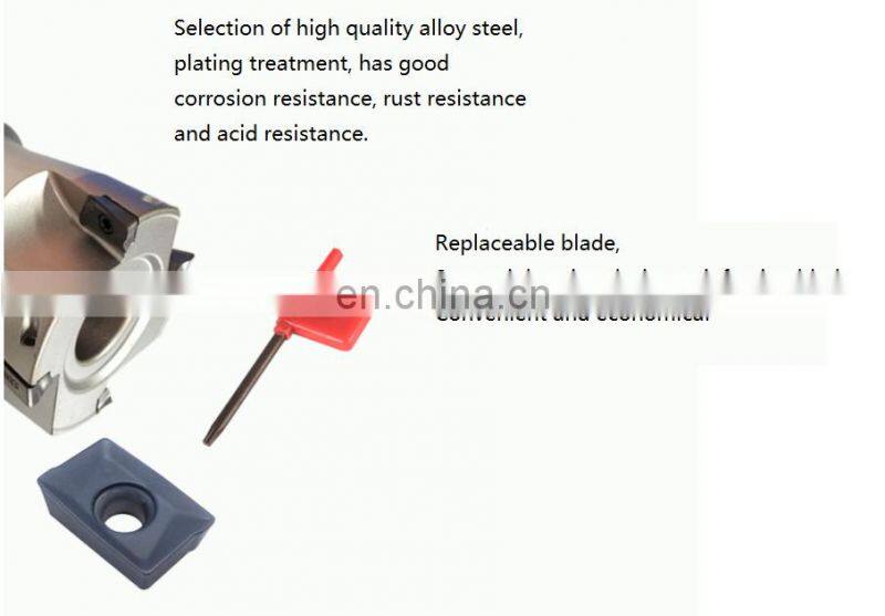 Customized Right angle R390 indexable shoulder face milling cutter head