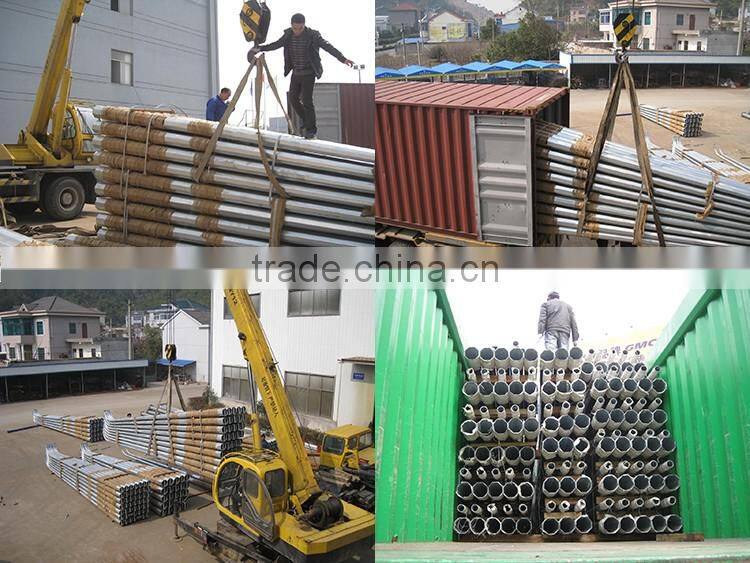 hdg-pipe-galvanized-steel-tapered-power-pole-hs-code-hot-dip-galvanized
