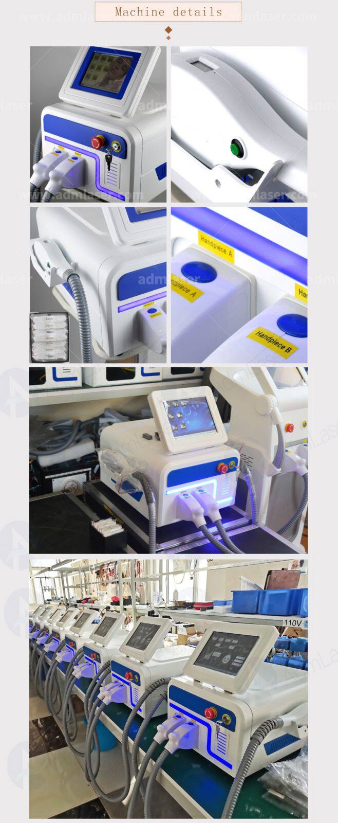 CE Approved IPL Laser Elight Ipl for Hair Removal and Whiten Skin E-light OPT Hair Removal Beauty Machine