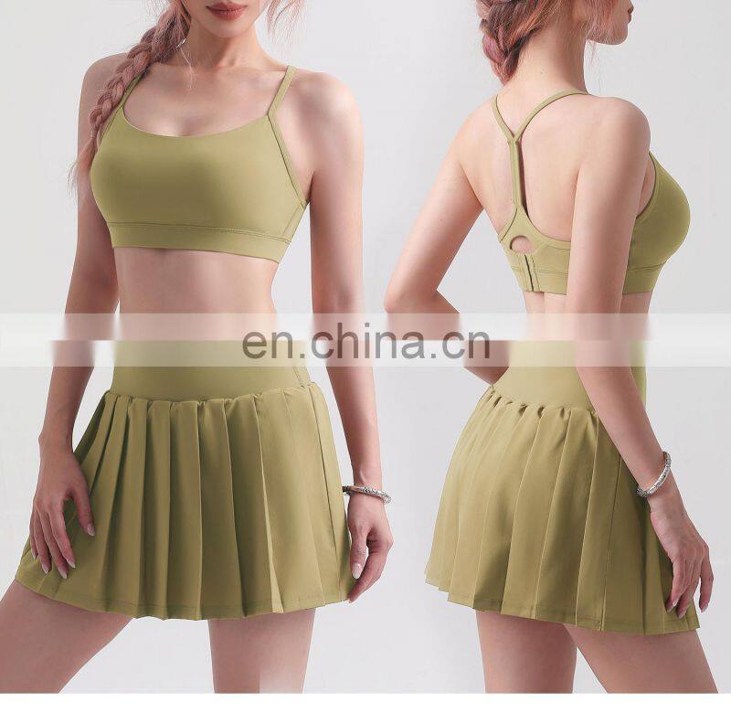 Factory Sale Nude Adjustable Sports Bra Fitness Gym Backless Women Crop Top