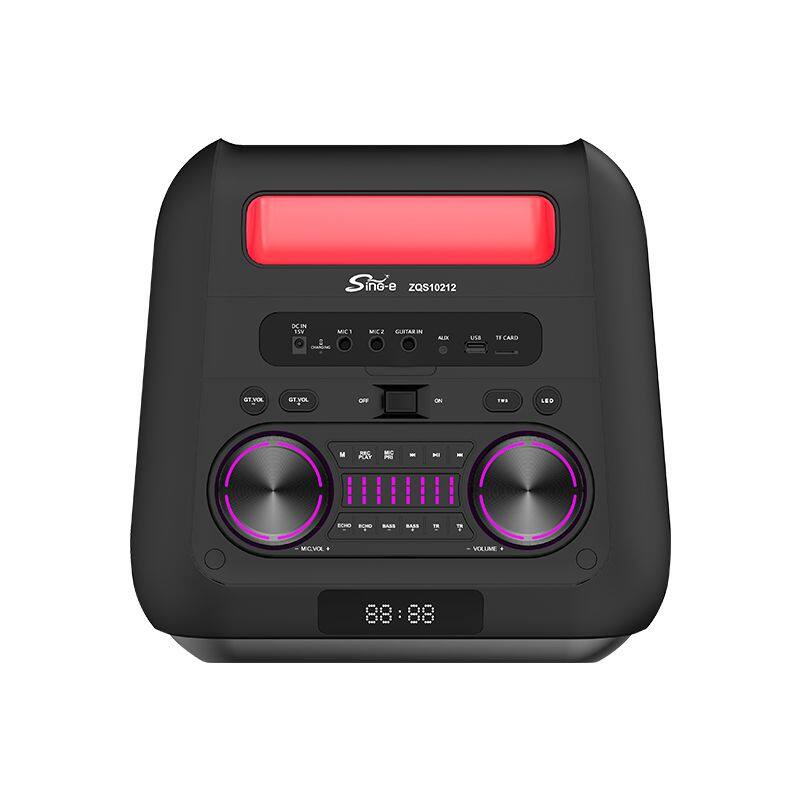 ZQS10212 super power 120W wireless 10-inch*2  deep bass OEM party speaker with colorful lights
