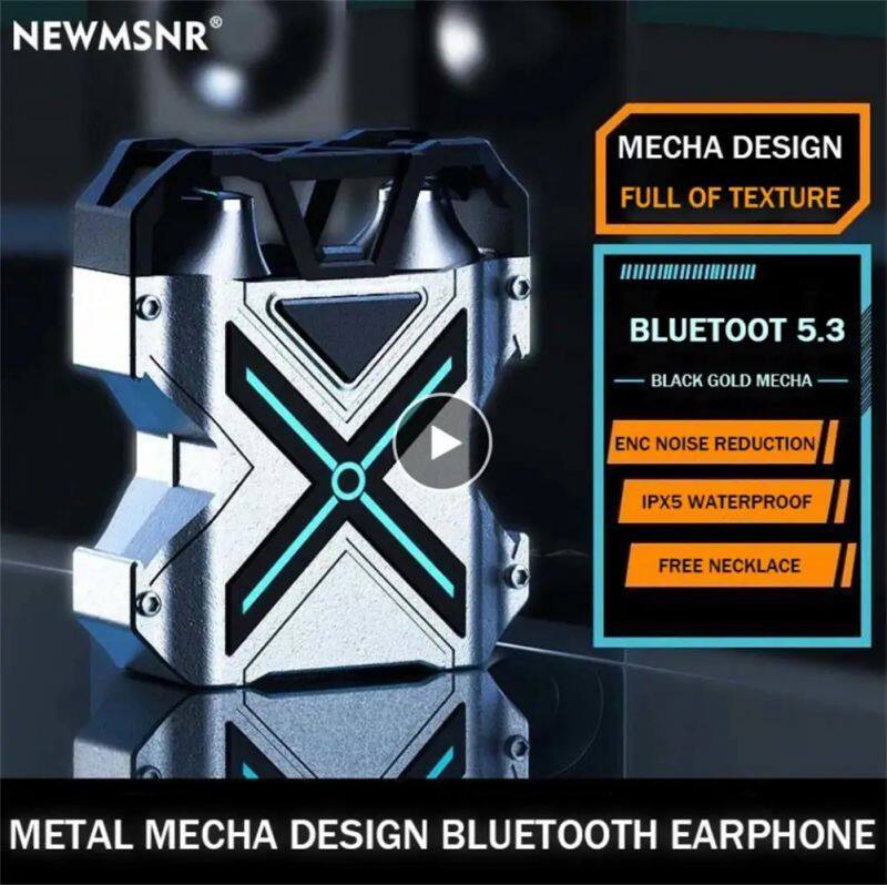 TWS K89 Bluetooth-compatible Earphones In-ear Noise Cancel Mechanical Style Wireless E-sports Gaming Headsets for Mobile Phone