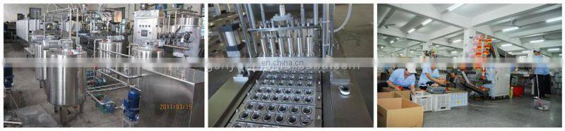 Factory assorted fruit cup packed pudding cup filling sealing packing making machine jelly processing plant production line