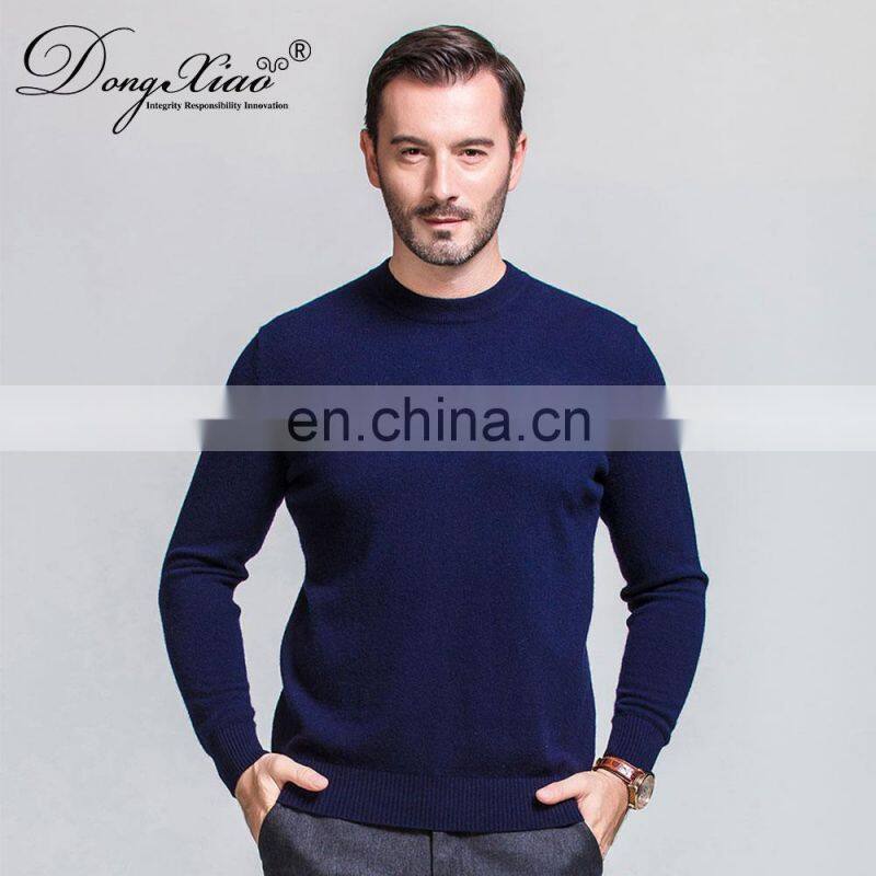 Wholesale Blank Male Sweater 100% Cashmere Pullover Sweater Crewneck