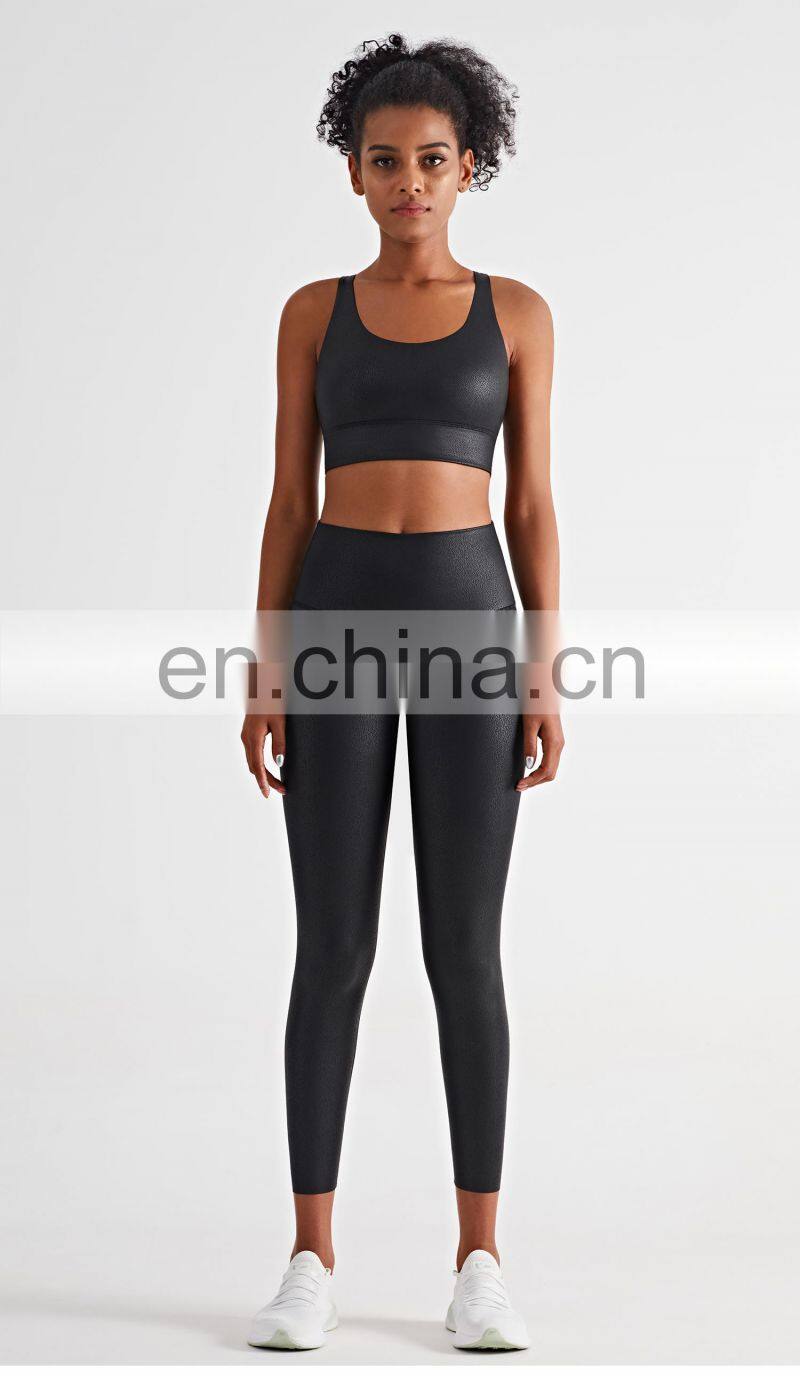 New Leather High Waisted Scrunch Butt Leggings Workout Legging Yoga Pants For Women