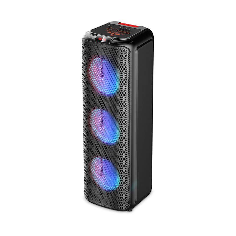 ZQS8303 Karaoke subwoofer 40W power 8*3 inch speaker wireless bass sound with mic loudspeaker