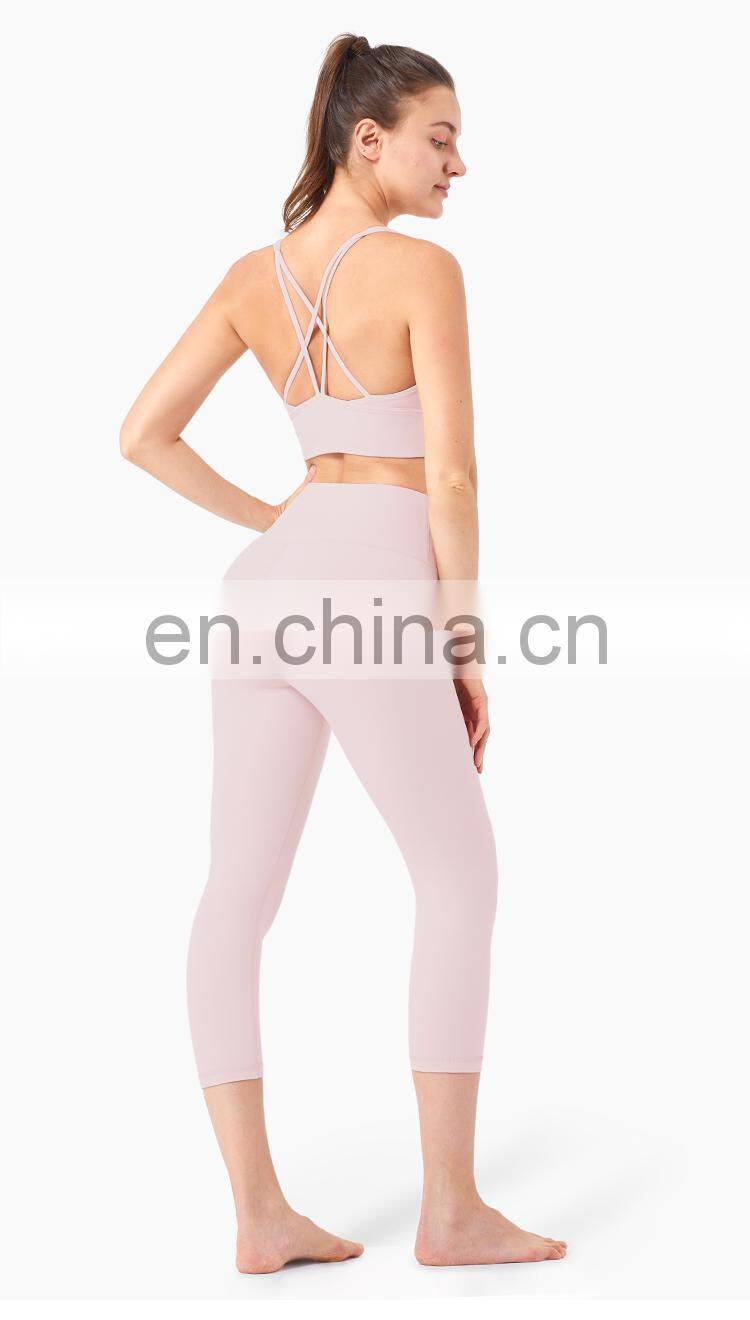 High Support Yoga Pants Leggings Sport Down Capri Leggings Workout Two Mile Wear