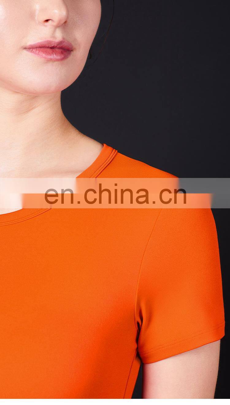 Hot Sale Gym Wear Women T Shirts Oem Slim Fit Short Compression Workout Athletic Shirt Tops