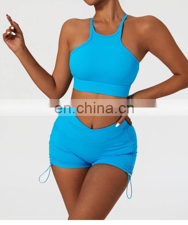 Sexy Backless Sports High Impact Gym Bras Factory Sales Women Quick Dry Sling Yoga Tops