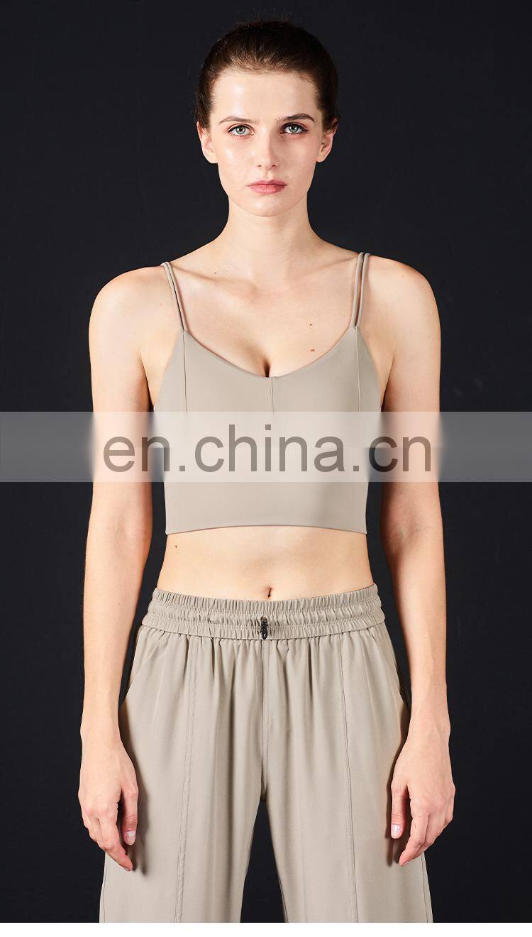 New Arrival Women Padded Sports Bra Support Fitness Workout Yoga Bra Camisole Tank Top