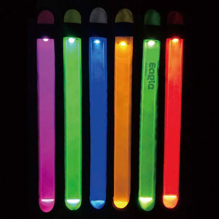 Promotion wholesale night running light custom LED slap bracelet