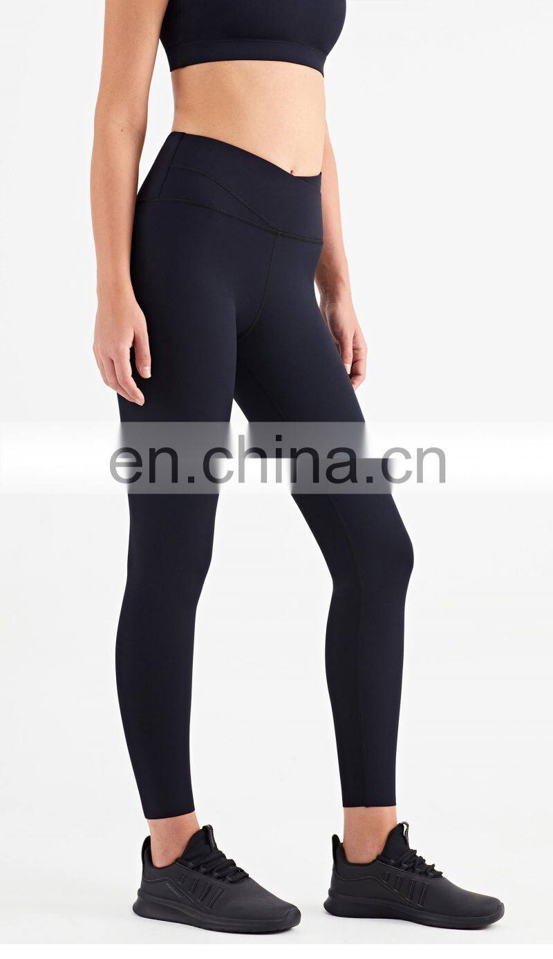 Crossover Waist Leggings Woman Scrunch Butt High Rise Fitness Yoga Pants Leggings Pitaya