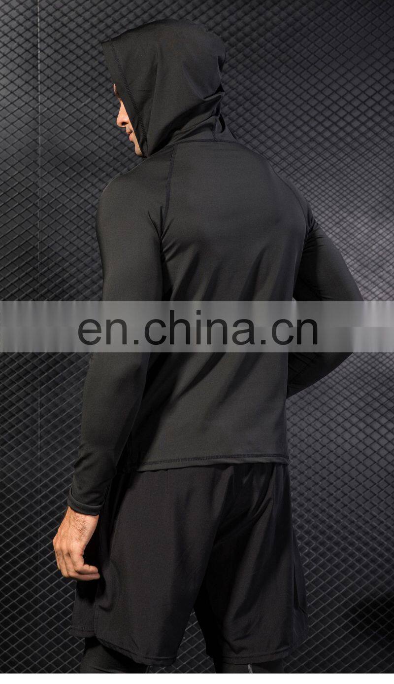 Fitness Running Training Men's Jacket Long Sleeve Zip Casual Hoodie Quick Dry Sport Jacket