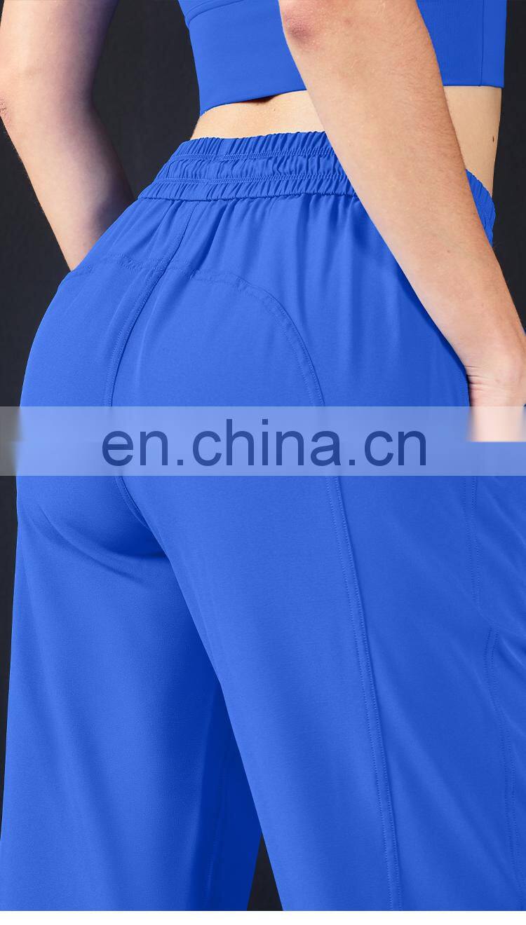 Workout Running Sport Wear Loose Leggings With Pockets Womens Joggers Pants