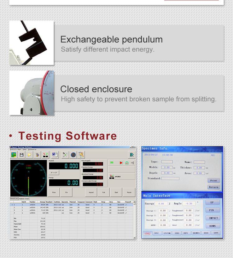 HST 300J/500J Impact Testing Machine/charpy Pendulum Impact Tester