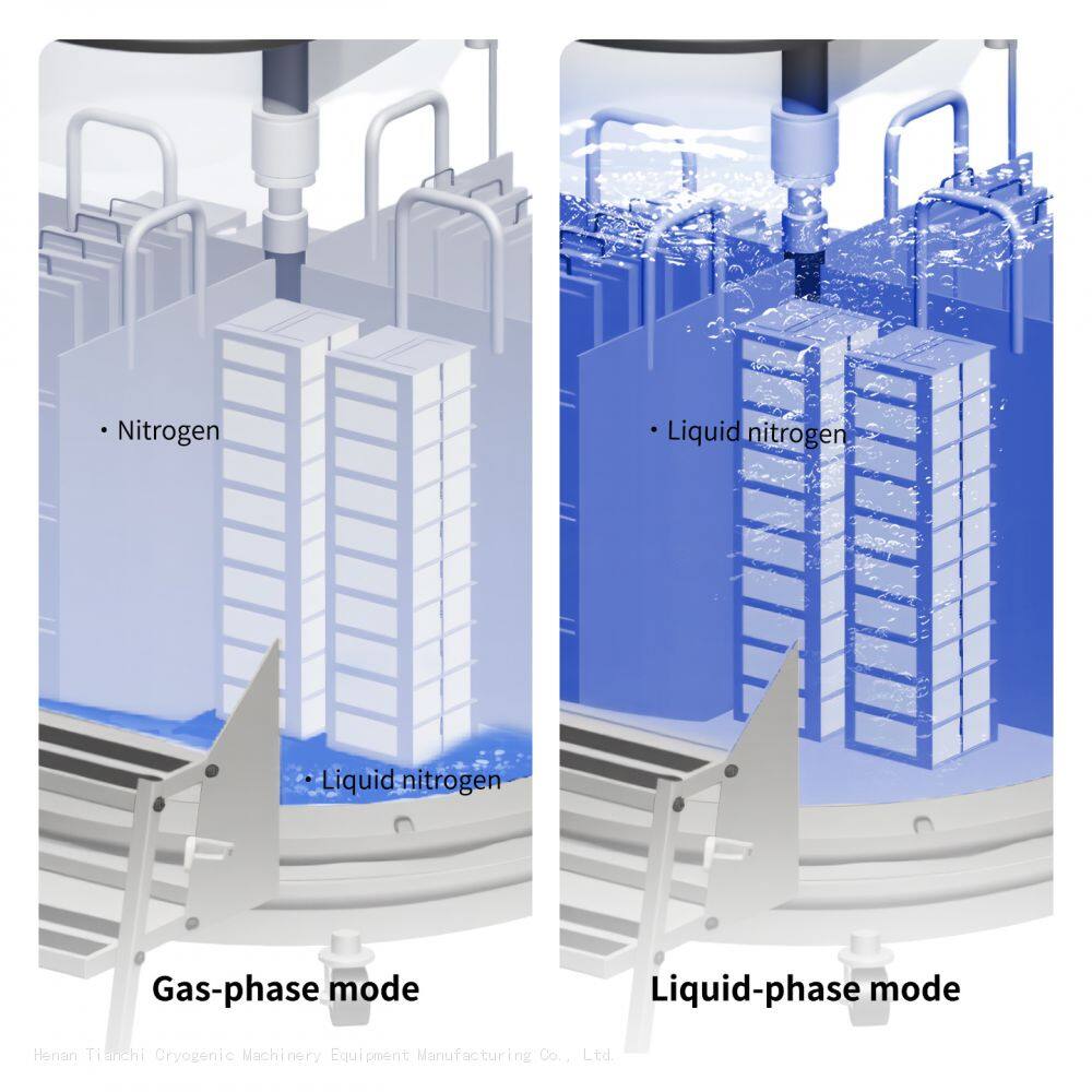 TcCryo vapor phase liquid nitrogen freezer Construction