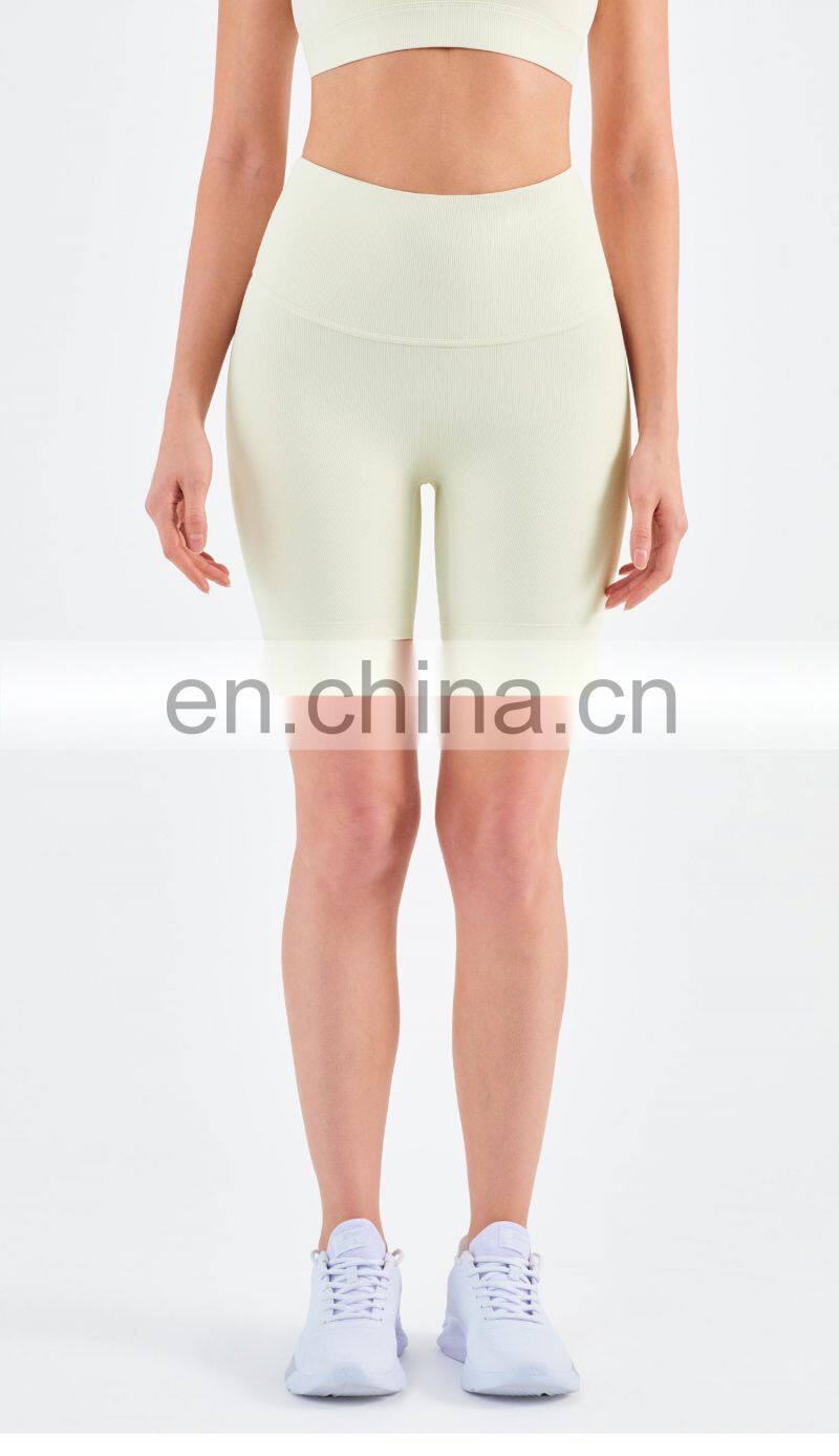 2022 Ribbed Biker Running Shorts For Women Gym Fitness Yoga Wear Without T Line