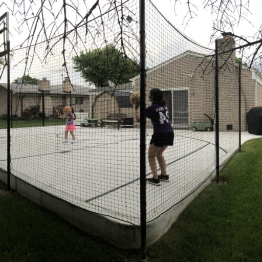 basketball containment fence