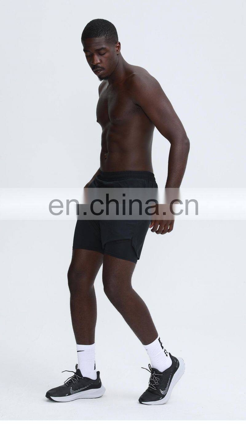 2 In 1 Custom Summer Fitness Workout Shorts Training Sports Gym Jogger Shorts For Men