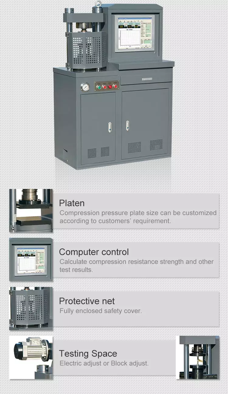 YAW-300B/300C 30Ton 300kN Computer Controlled Automatic Concrete Compression and Flexural Testing Machine