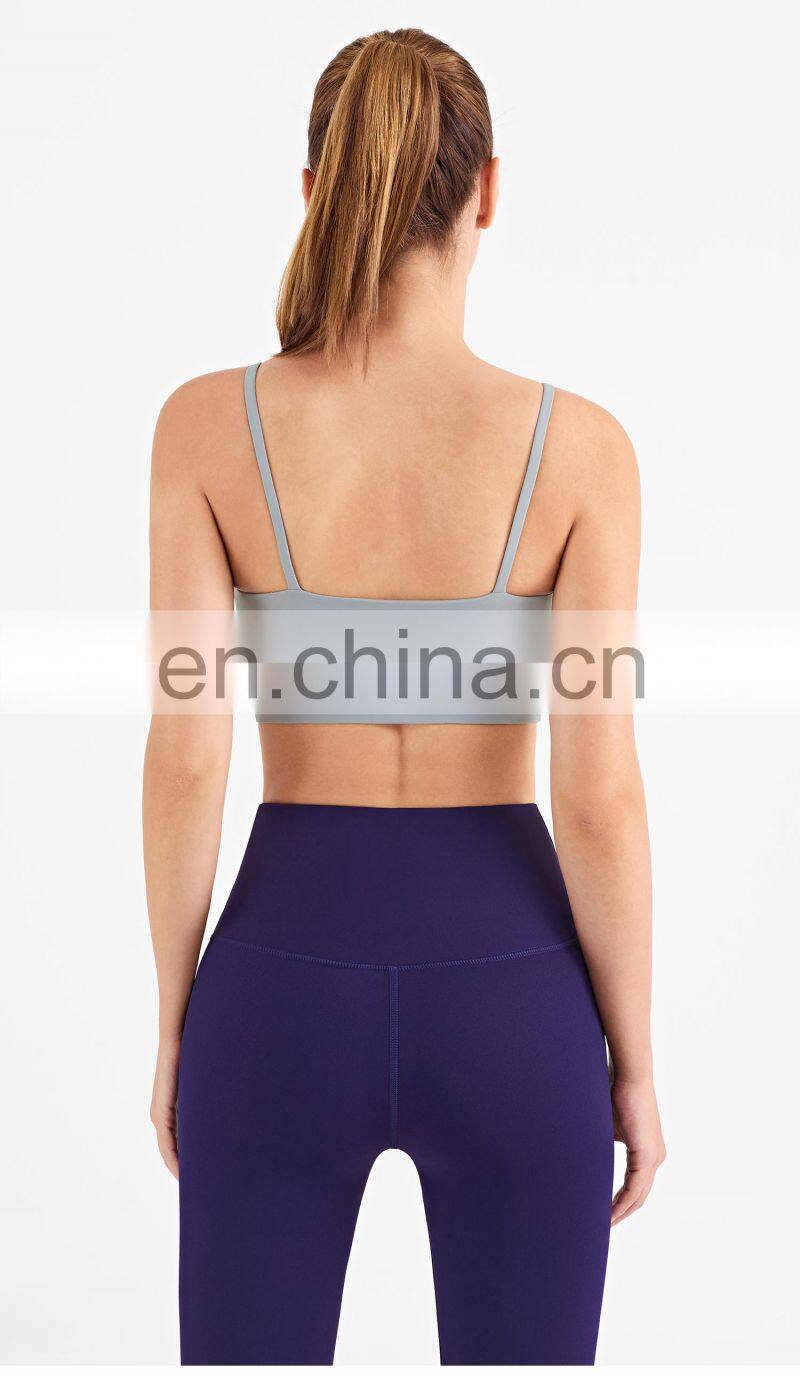 Thin shoulder Sports Vest Sexy Running Yoga Women Push-up Bra Workout Crop Top