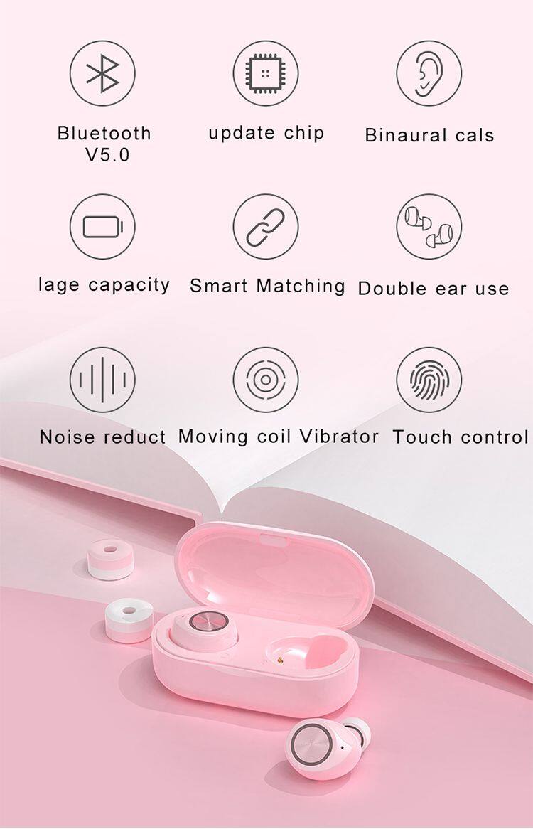 Free shipping hot products 2021 TW60 earphones bluetoot wireless 5.0 stereo sports TWS waterproof bluetoot headphone