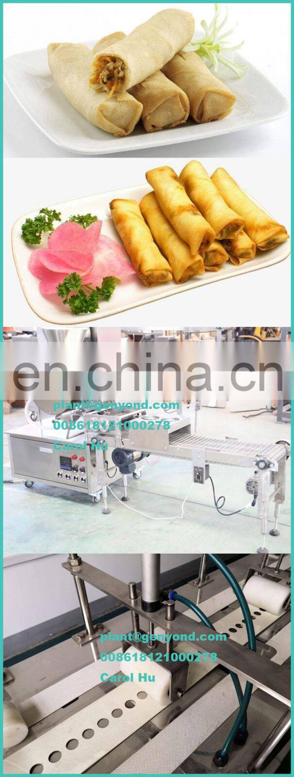 High Quality Factory  spring roll pastry sheet forming baking & spring roll folding forming wrapping making machine