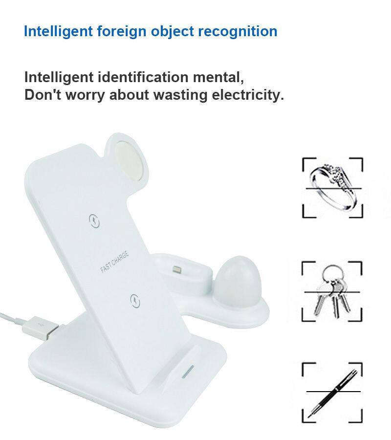 4 in 1  Wireless Charger smart phone watch earphone 15W fast charging power station stand