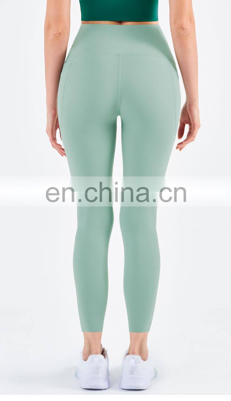 High Waist Yoga Leggings Women Recyclable Custom Gym Sports Pants With Pockets