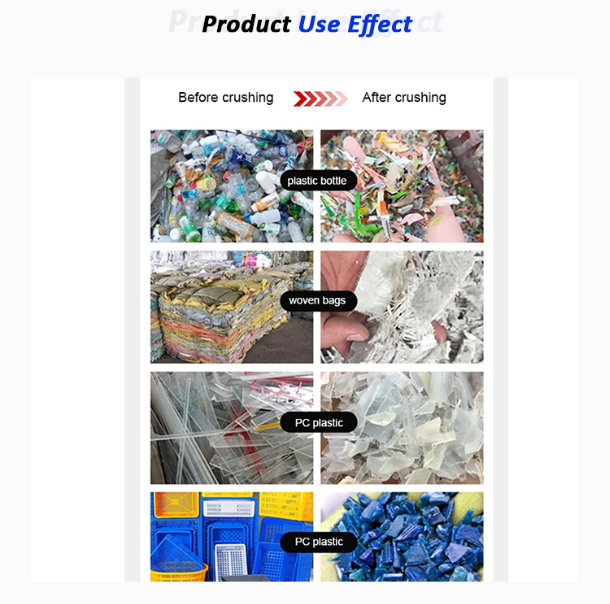 Plastic Bottle Crusher Plastic Fruit Basket Crusher Reinforced PE PP Block Recycling Crushing Equipment