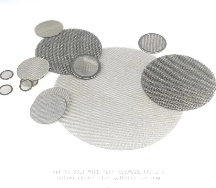 Stainless-Steel-Wire-Mesh-Round-Filter-Disc-Metal-Mesh-Screen-Filter-Disk-Black-Wire-Cloth-Weave-Fil