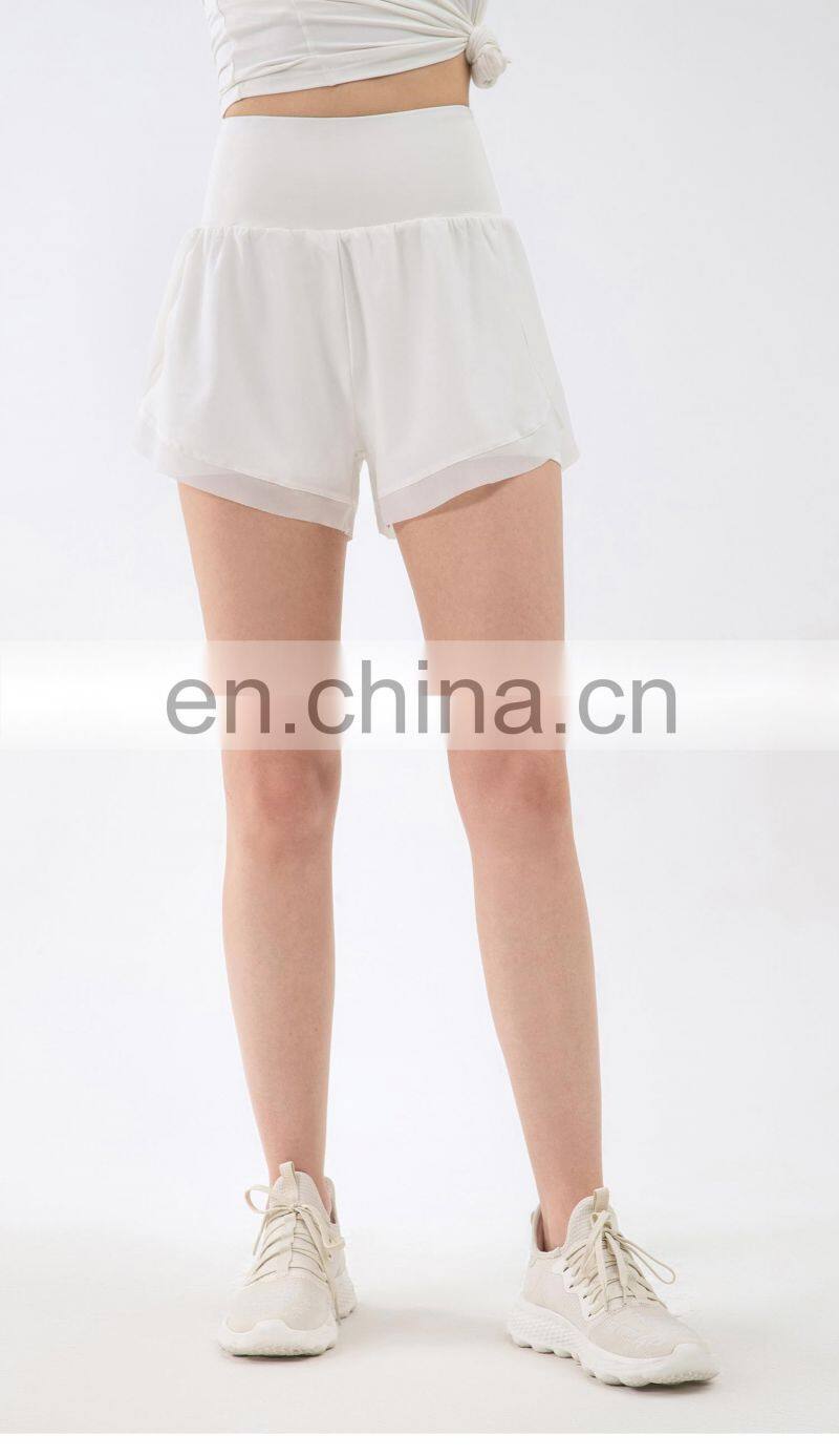 New Quick-Drying High Waist Anti-Glare Sports Shorts Women's Loose Yoga Fitness Pants