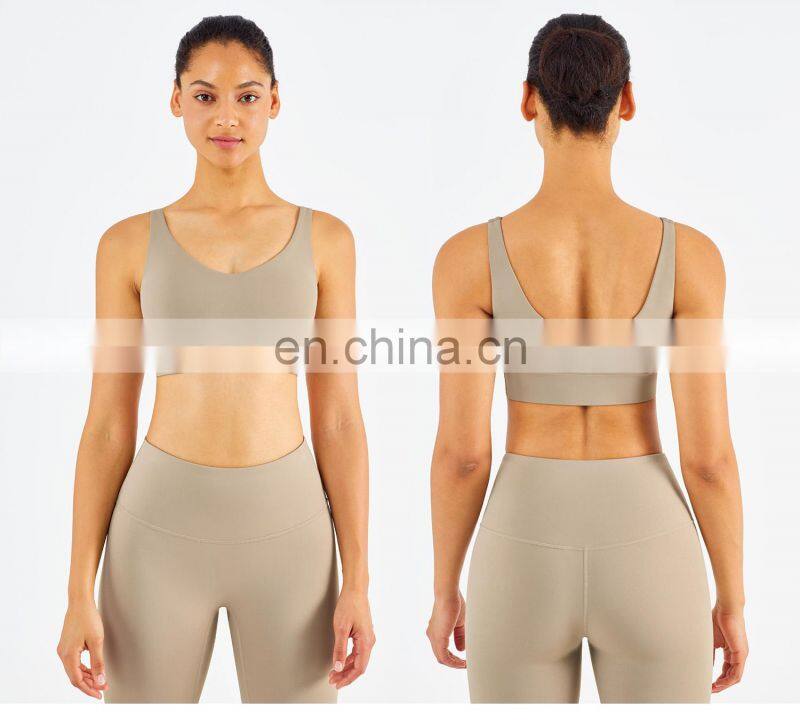 Breathable Wide Shoulder Fitness Sports Bras Wholesale Workout High Impact Yoga Tops