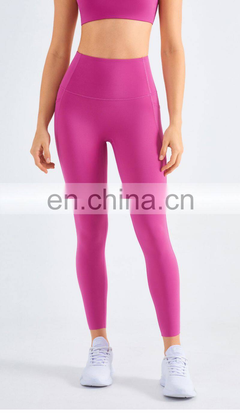 High Waist Yoga Leggings Women Recyclable Custom Gym Sports Pants With Pockets