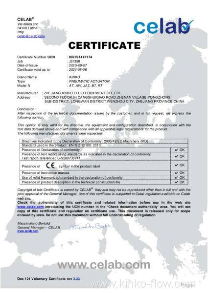 CE pneumatic actuators