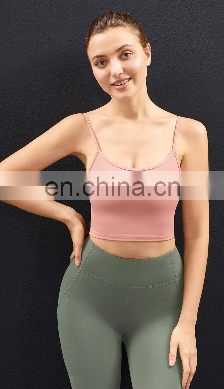 New Arrival Custom Gym Fitness Adjustable Sports Bra High Elastic Girls Tank Top